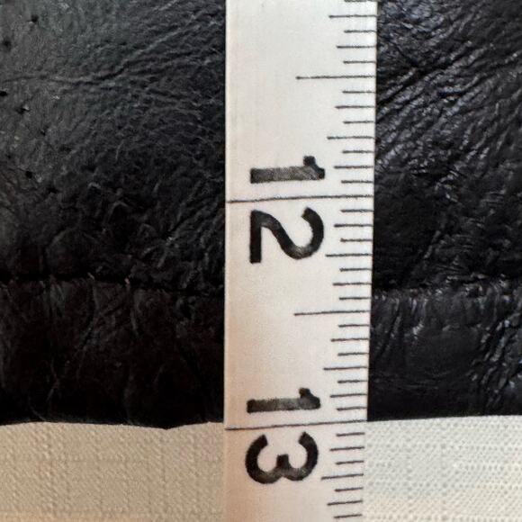 LEATHER WORKS Patchwork‎ Vest Unisex XXXL Motorcycle Riding Black Biker Moto Zip - Picture 11 of 11